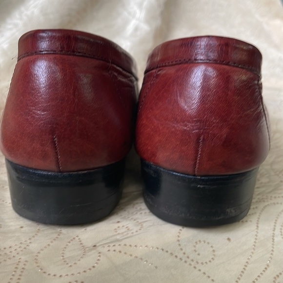 VTG Freeman brown leather tassel loafers with woven vamp (size 8.5) - Picture 3 of 8